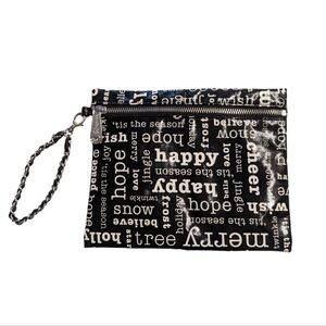 BRIGHTON Happy Merry Hope‎  Cosmetic Bag Holiday Wristlet